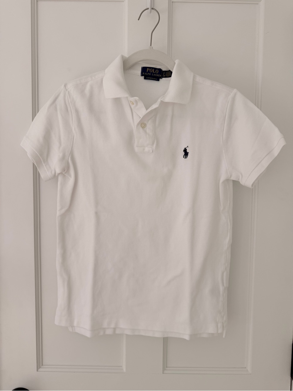 Polo by Ralph Lauren White Polo with Navy Pony Embroidery
